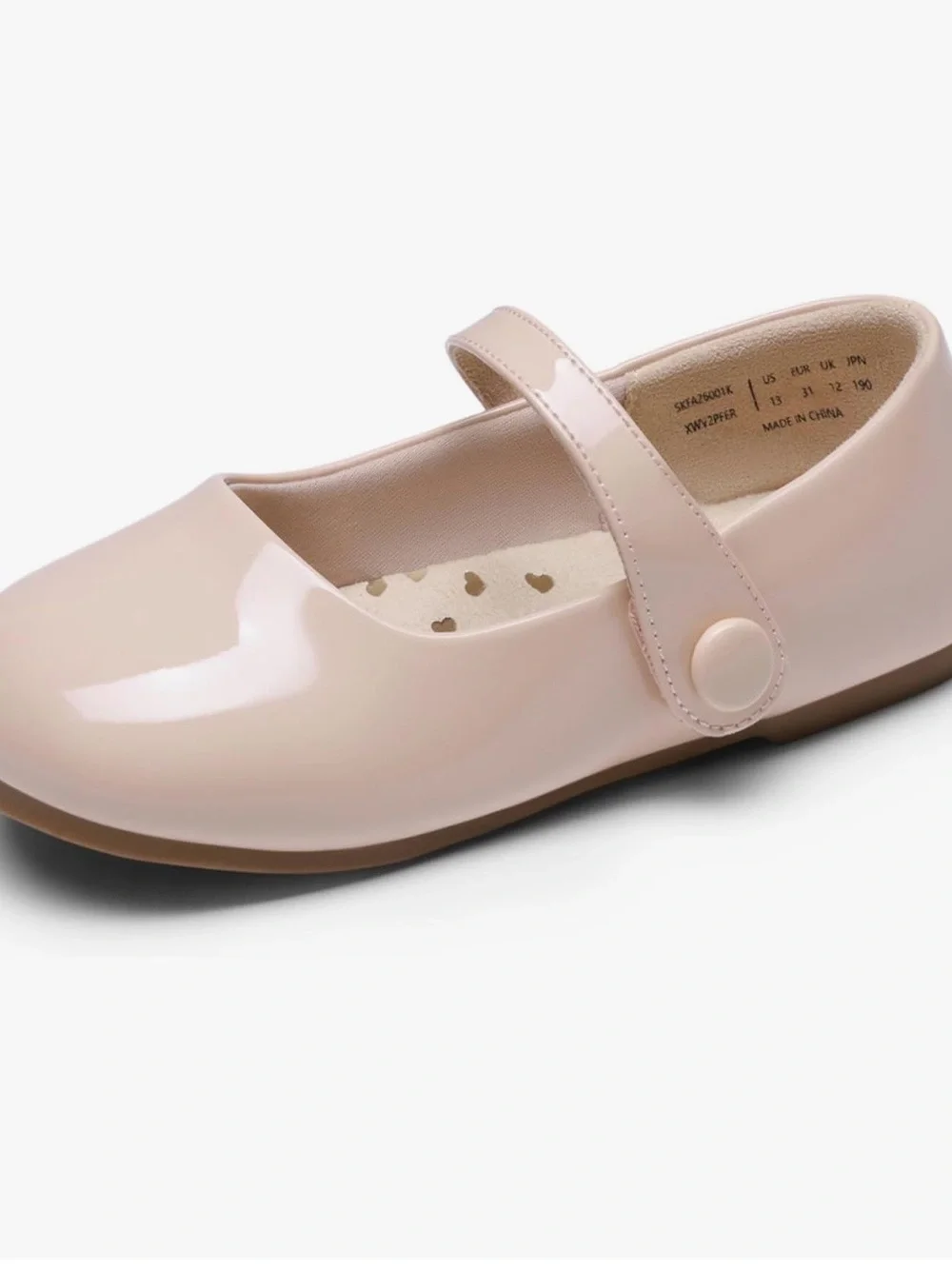 Dream Pairs Girls Patent Mary Jane Shoes in Blush Pink